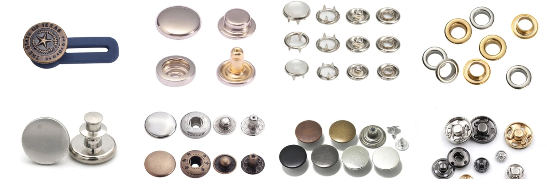 Metal snap buttons