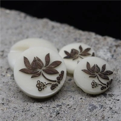 Ntuj Carving Lotus Txiv Hmab Txiv Ntoo Sewing Khawm